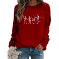 thumbnail image 1 of Oucaili Sudaderas de Halloween para mujer de manga larga con cuello redondo y casual, 1 of 2