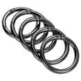 thumbnail image 1 of Unique Bargains 51x39x6mm Rond en Alliage de Zinc Ressort Porte O Boucle Clip Anneau, Noir 5 Pack, 1 of 5