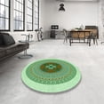 thumbnail image 3 of Ahgly Company Indoor Square Patterned Green Pepper Green Area Rugs, 4' Square, 3 of 6