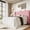 Pink, variant on Einfach Queen Bed Frame, Upholstered Platform Bed with Wingback Headboard, No Box Spring Required, Pink