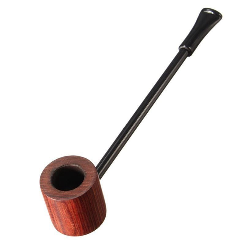 AkoaDa 1pc Black\/Coffee 2 Colors Wood Pipe Smoking Pipes Portable