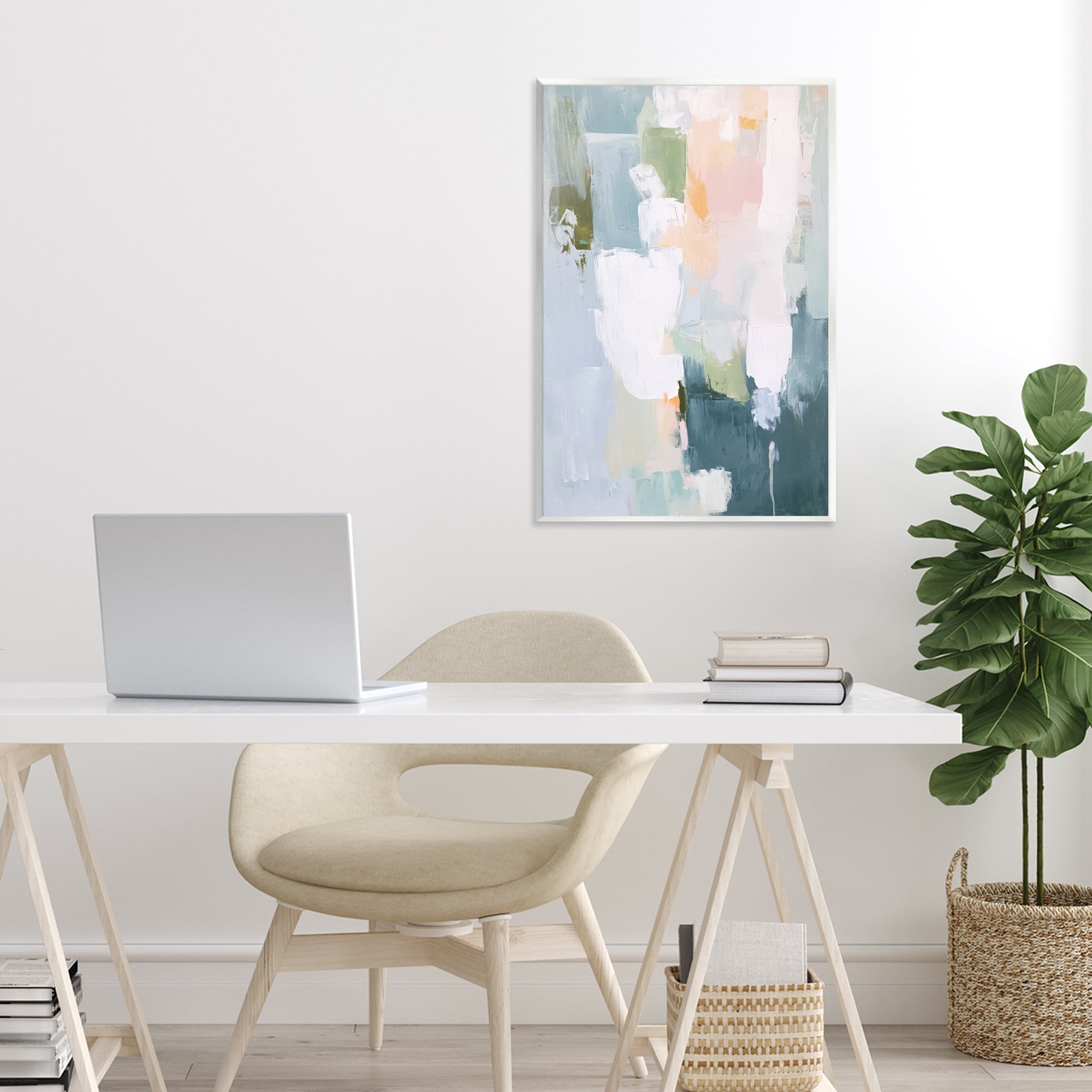Stupell Industries Abstract Pastel Brushstroke Composition Wall Plaque Art, design by Petal Prints Design