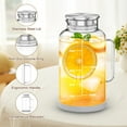 thumbnail image 7 of 68 oz Glass Water Carafe with Lid and Spout, 2L Water Pitcher with Silicone Base and Precise Scale Line, Easy to Clean Thickened Borosilicate Glass Jug for Cold and Hot Beverage, 7 of 7