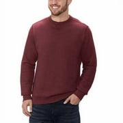 NEW!!! G.H. Bass Men's Pullover Crew Sweatshirt (Velvet Maroon Heather & Large)