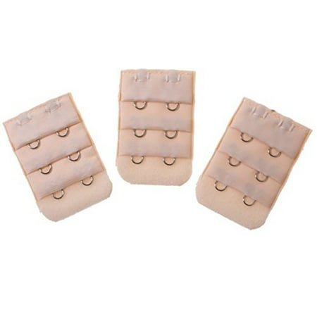 

3pcs Women Polyester Bra Extender 3 Rows 2 Hooks Bra Buckle Underwear Accessory