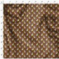 thumbnail image 4 of Soimoi Brown polyester Crepe Fabric American Robin Bird Print Sewing Fabric BTY 42 Inch Wide, 4 of 5