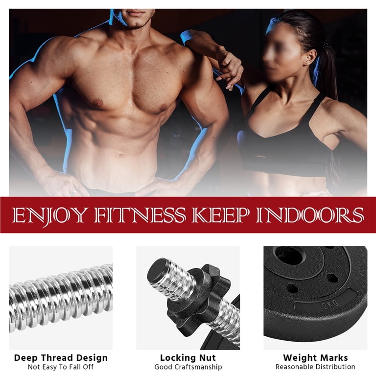 Alden Design Adjustable Dumbbell Set, 44 Lbs, Black photo 8