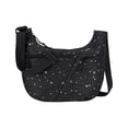 thumbnail image 2 of Lenkho Star‑Patterned Crescent Crossbody Shoulder Bag for Women, Lightweight Casual Hobo Sling Purse with Adjustable Strap, Multi‑Pocket Daily Handbag for Shopping, Travel & Daily Use, 2 of 6