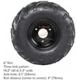 4pcs 145/706 Tubeless Wheel Tires with 6'' Rims 3 Bolt Pattern for