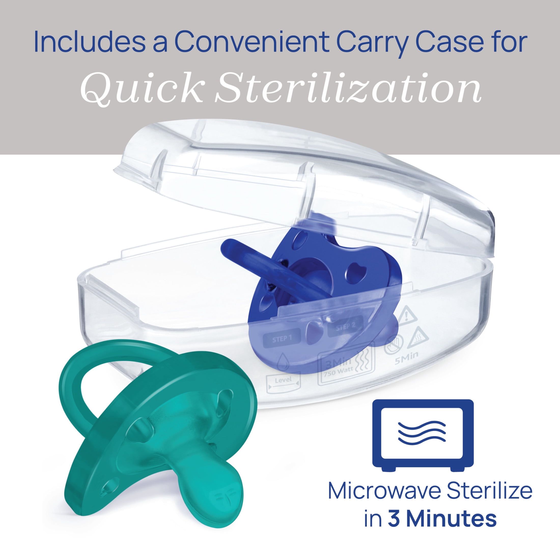 Chicco PhysioForma® One-Piece Silicone Pacifier, 16-24 Months, 2pk - Blue/Green