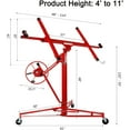 thumbnail image 2 of Drywall Lifter Panel Hoist Jack Lifter, Rolling Caster Lifter, Sheetrock Lift Drywall Lifts, Adjustable Telescopic Arm, 150LB Capacity Sheetrock Hoist Holder, 2 of 7