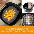 thumbnail image 1 of Air Fryer Silikonform, Rektangulär Silikonbehållare för Air Fryer, Silikonbricka för Air Fryer svart black, 1 of 5