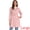 Pink, variant on Women's Faux Suede Coat Belted Zipper Jacket for Stylish Wear L Coffee