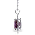 thumbnail image 2 of Galaxy Gold 14K White Gold Natural Black and White Diamonds and Amethyst Pendant Necklace - February Birthstone - Peace & Wisdom - 16" to 24" - Fine Jewelry for Women, 2 of 3
