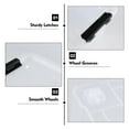 thumbnail image 4 of Pekky Bac de Rangement à Loquet de 22 Pintes avec Roues, Boîte de Rangement en Plastique 6 Paquets, Transparent, 4 of 4