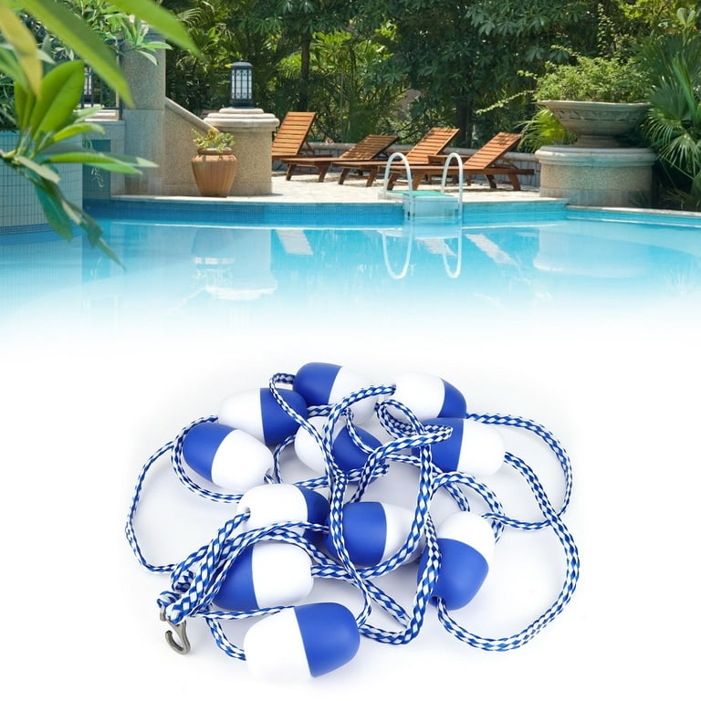 Floating Pool Safety Rope 16.4ft Swimming Pool Safety Divider Rope Floating  Buoy Line Accessories for Hot Springs Shallow Beaches with 10 Integrated  Floats 