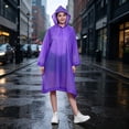 thumbnail image 6 of Heavy Duty Eva Raincoat Reusable Thickened Stormproof Adult Rain Poncho Portable Waterproof Outdoor Rain Jacket for Hiking Camping Mountaineering, AKLJWH, 6 of 7
