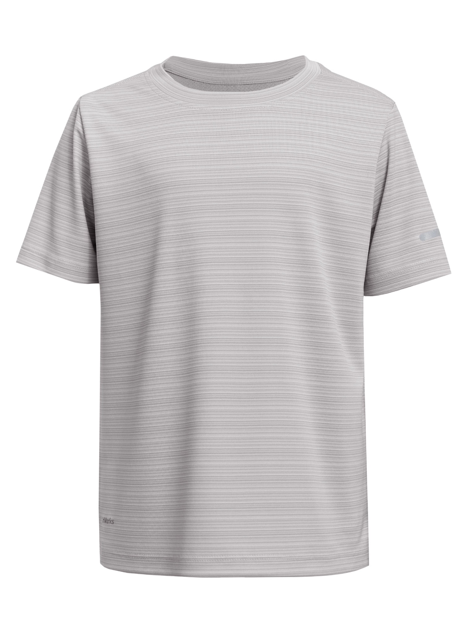 Athletic Works Boys Active Solid and Print Short Sleeve T-Shirts, 3-Pack, Sizes 4-18 & Husky