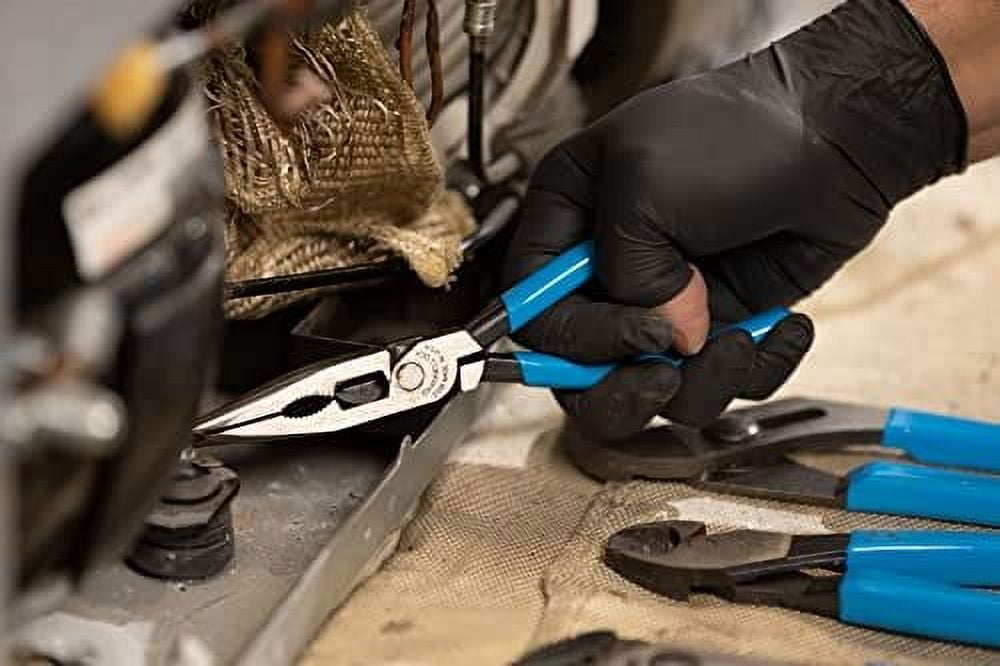 Channellock E318 8-Inch Long Nose Plier, Blue, Stainless, 8-Inch Combination