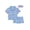 Blue Lark, variant on Girls Short Sleeve Button Front Pajama Top and Shorts Set with Eyemask, 3-Piece, Sizes Sizes 4-18