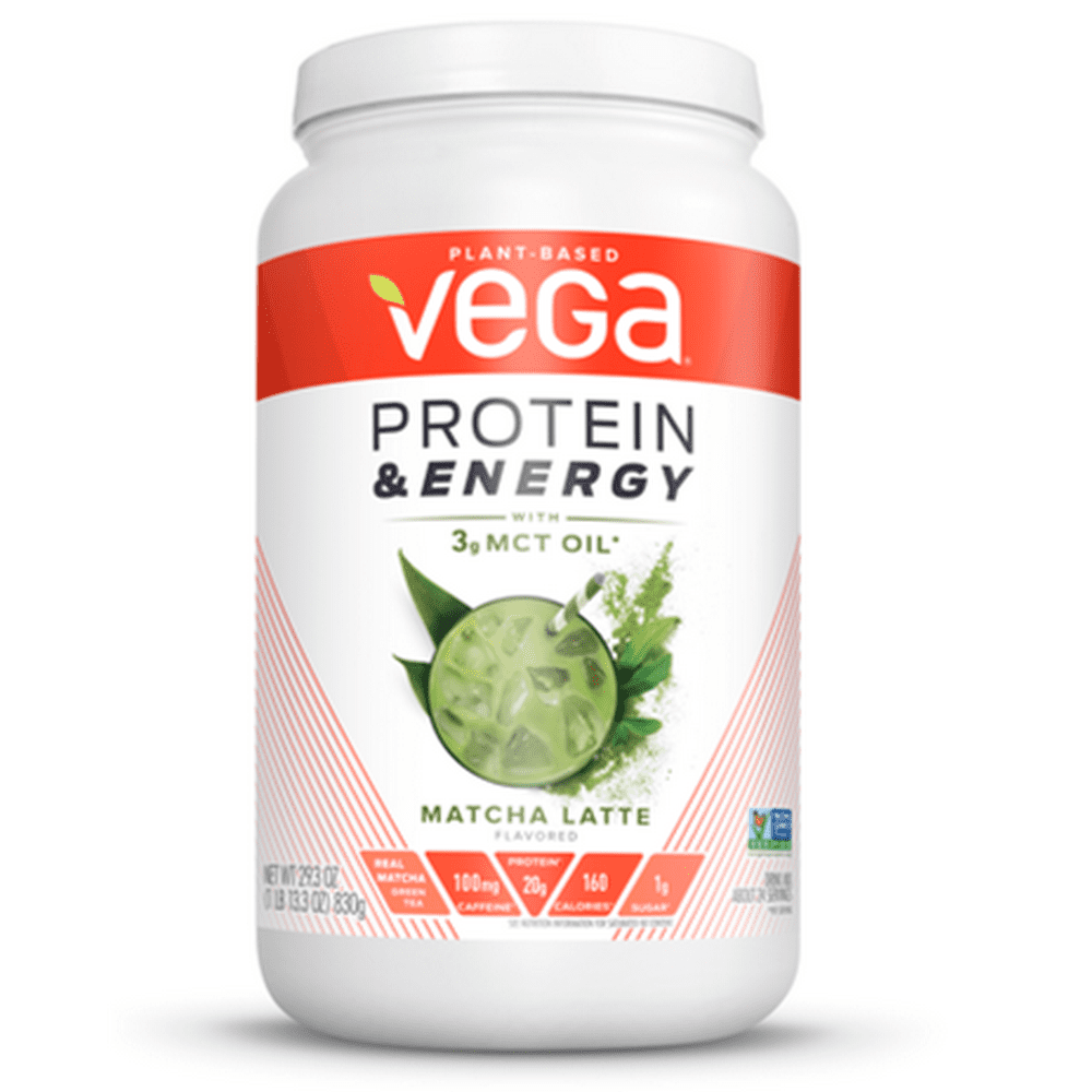 Vega Protein & Energy Protein Powder, Matcha Latte, 20g Protein, 29.3