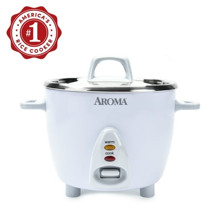 Aroma 6 Cup White Simply Stainless Pot - White