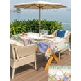 thumbnail image 4 of Outdoor Tablecloth with Umbrella Hole and Zipper, Cute Easter Bunny Rectangle Table Cloth 52x70 Inch Waterproof Tablecloth, Eucalyptus Leaves Colorful Eggs Beige Picnic Table Cover for Patio Camping, 4 of 7