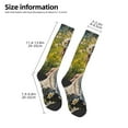 thumbnail image 2 of Disketp Girl In Field Of Daisies Print Unisex Contrast Color Stockings Lightweight Breathable Ventilation Ankle Contrast Color Stockings, Contrast Color Stockings for Daily, 2 of 6