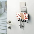thumbnail image 5 of Capybara Strawberry Mail Holder Organizer Wall Mount with Shelf Key Holder Key Rack with 5 Key Hooks for Wall Decorative, 5 of 6