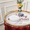 thumbnail image 5 of Coolnut Round Tablecloth 60", Merry Christmas Table Cover, Water Resistant Spill Proof Large Table Cover for Indoor & Outdoor Family Gathering Dinner, BBQ Christmas Decoration, 5 of 7