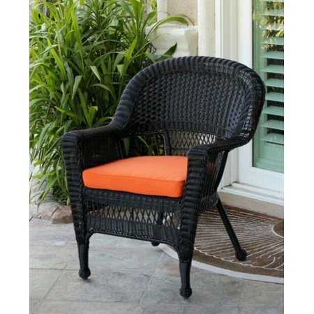36 Black Resin Wicker Outdoor Patio Garden Chair With