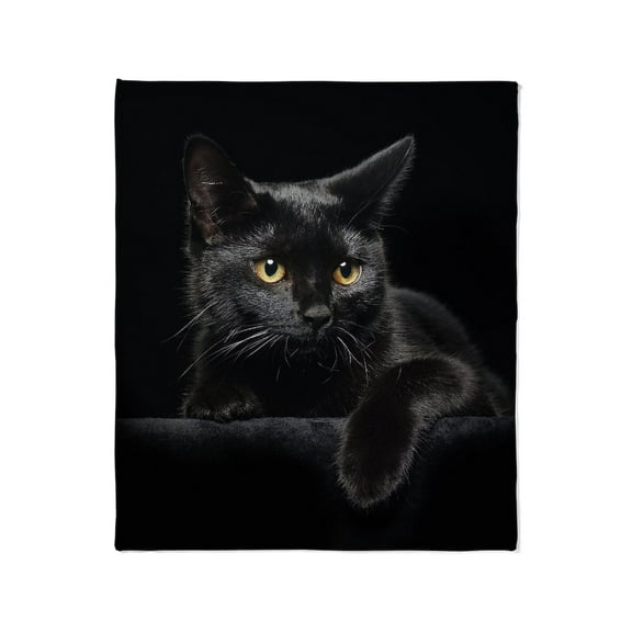 CafePress - Black Cat Throw Blanket - Soft Fleece Throw Blanket, 50"x60" for All Ages