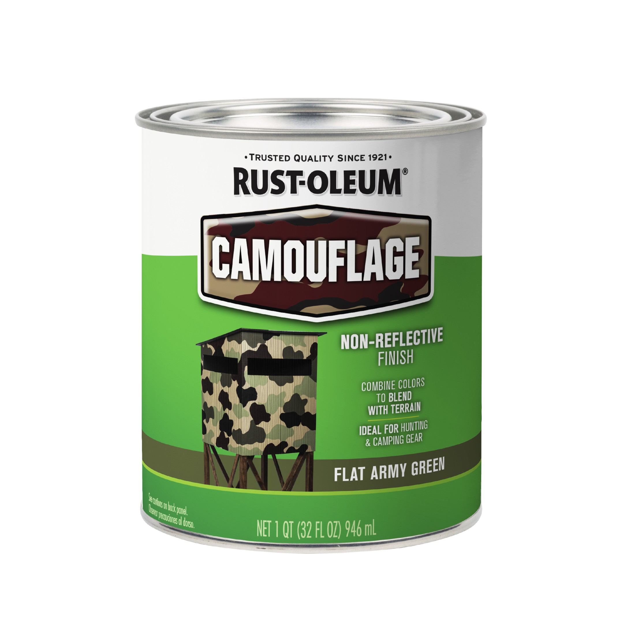 2 Pack, Army Green, Rust-Oleum Specialty Camouflage Spray Paint-379561, 1 qt