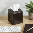 thumbnail image 4 of mDesign Metal Square Modern Tissue Box Cover Holder for Bathroom - Bronze, 4 of 5