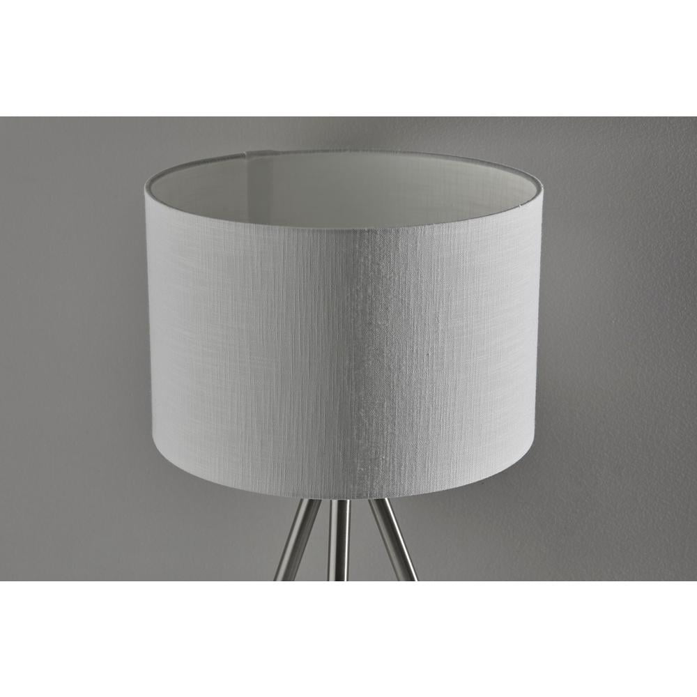 Della Nightlight Floor Lamp in Brushed Steel Finish