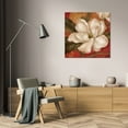 thumbnail image 3 of Pamela Gladding 36x36 Gallery Wrapped Canvas Wall Art Titled - Magnolia on Red II, 3 of 4