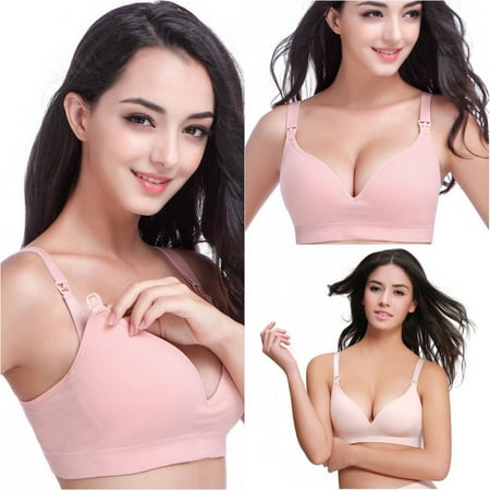 

Nursing Feeding Bra Sexy Cotton Sleep Nursing Feeding Pregnant Breastfeeding Bra Wire 3/4 Cup B