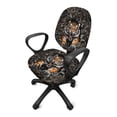 thumbnail image 2 of SCRAWLGOD Camo Hunting Forest Tiger Removable Seat Covers for Office Chairs Stretch Cozy Non-Slip Desk Rotating Chair Slipcovers Split Protective Boss Chair Covers, Set of 2, 2 of 7
