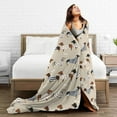 thumbnail image 5 of Dachshunds Dog Flannel Fleece Bed Blanket Throw Blanket Lightweight Cozy Plush Blanket for Bedroom Living Rooms Sofa Couch 60"x50", 5 of 5