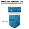 thumbnail image 6 of SEANATIVE Blue Marble Print Toilet Seat Cover Set of 2 Toilet Lid Cushion and Tank Mat, Bathroom Covers Fit Most Round Elongated Toilet Dormitory Home Decor, 6 of 7