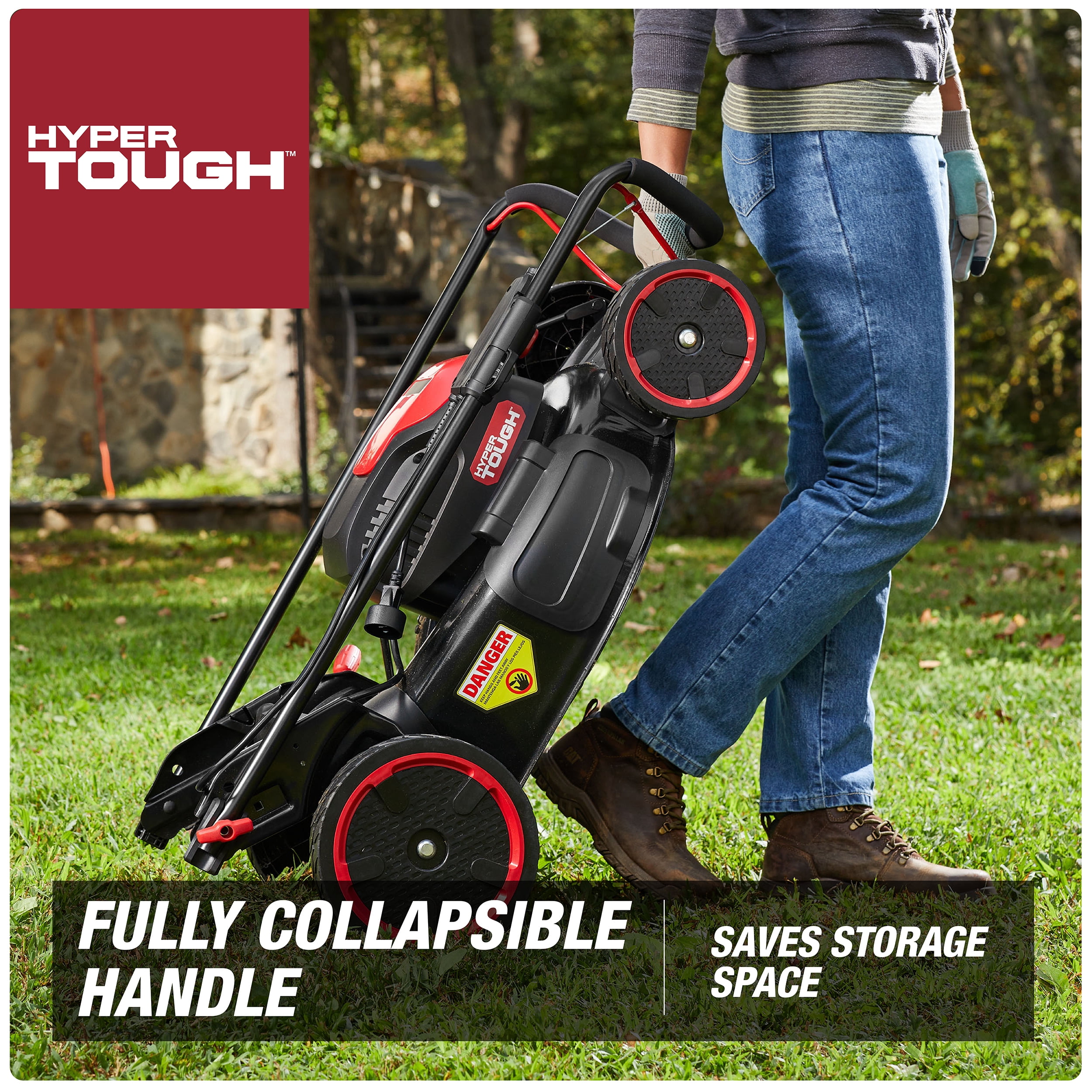 Hyper Tough 20" 13A Corded Electric Push Walk-Behind Lawn Mower