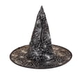 thumbnail image 2 of XYAIYT Halloween Hat Halloween Party Decorations Costume Accessory Oxfords Cloth Soft Structured Design for Halloween Parties Masquerade Balls Stage Performances Festive Role Play 15.7 x14.2in Silver, 2 of 6