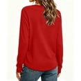thumbnail image 7 of Horkkom Henley Shirts for Women Solid Color Button Long Sleeve Shirts Baggy Casual Fall Tops S, 7 of 7