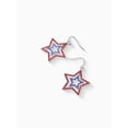 thumbnail image 4 of Way to Celebrate Americana Patriotic Crystal Star Earrings, 4 of 4