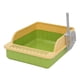 thumbnail image 5 of Bandeja de arena para mascotas con parte superior abierta, inodoro, fácil de limpiar, a prueba de salpicaduras, inodoro profundo Verde amarillo, 5 of 9