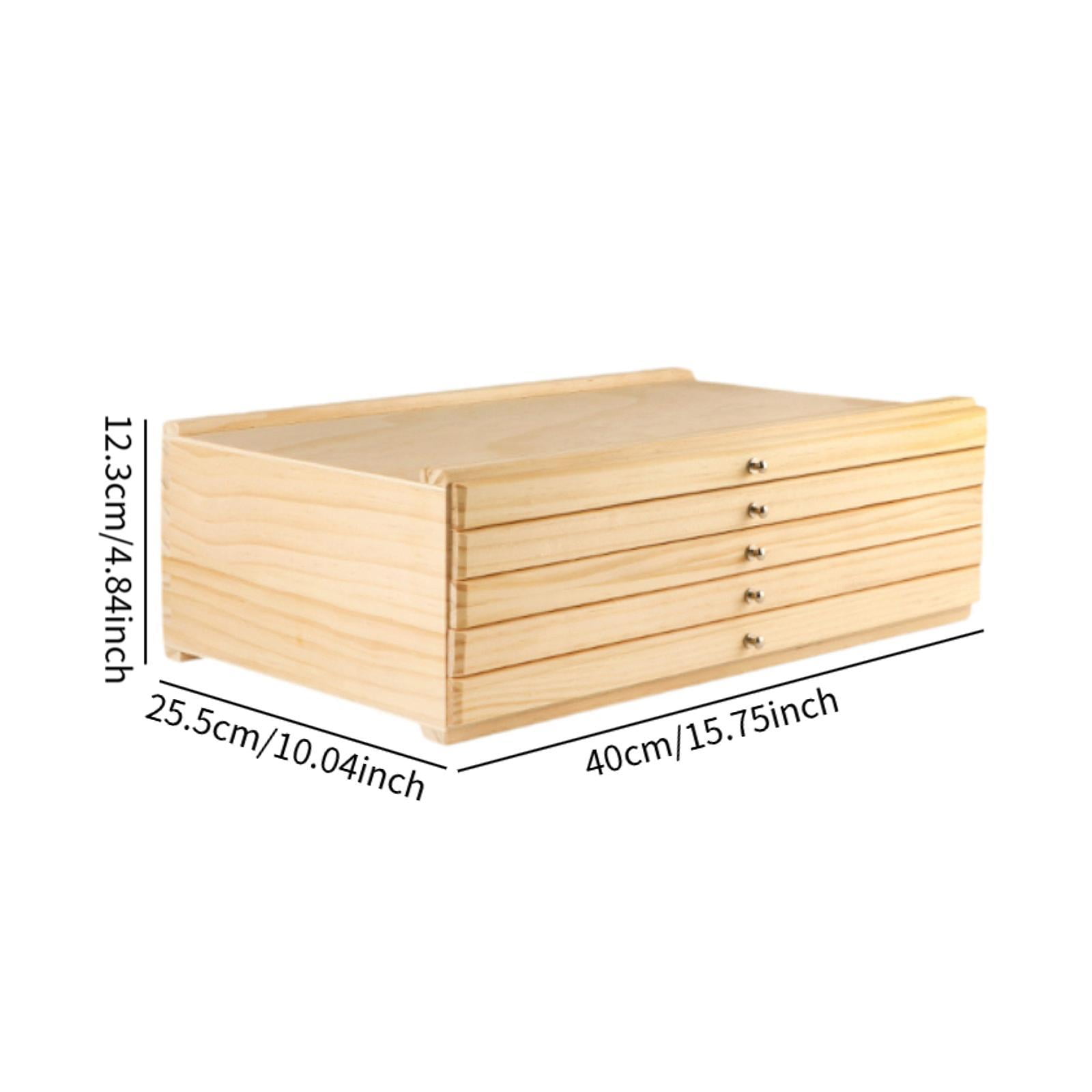S SERENABLE Artist Supply Storage Box Organizer Five Drawers Portable Travel Sturdy Art Storage Box Container for Markers Brushes Erasers