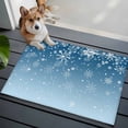 thumbnail image 3 of 2x3 Ft Entryway Area Rug, Blue Ombre Christmas Snowflake Kitchen Rug Runner Washable Floor Mat, Winter Snowflake Xmas Non Slip Indoor Door Mat Throw Carpet for Bathroom Living Room Bedroom, 3 of 8