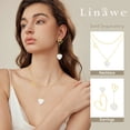 thumbnail image 4 of Linawe Gold Plated Layered Necklaces for Women Trendy, White Heart Choker Pendant Necklace, Stainless Steel Stacked Necklaces, Chunky Double Heart Necklace, Y2K Preppy Lover Jewelry, 4 of 7