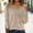 Khaki, variant on Women's V-Neck Cable Knit Sweater, Long Sleeve Loose Fit Pullover Top with Textured Pattern, Soft Comfortable Blouse for Layering and Outer Wear, Slimming Casual Everyday Wear for All Seasons Beige L