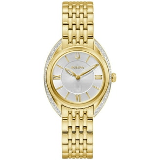 Bulova Steel Diamond Ladies Quartz Watch 98R275 - Walmart.com